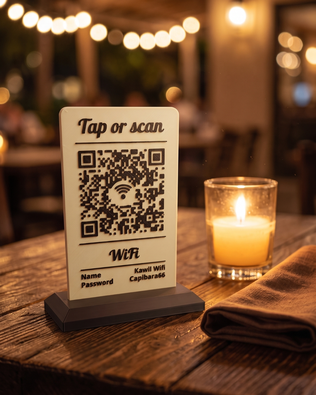 Tarjeta Contactless NFC + QR — Comparte tu WiFi, redes sociales y más Descripción: