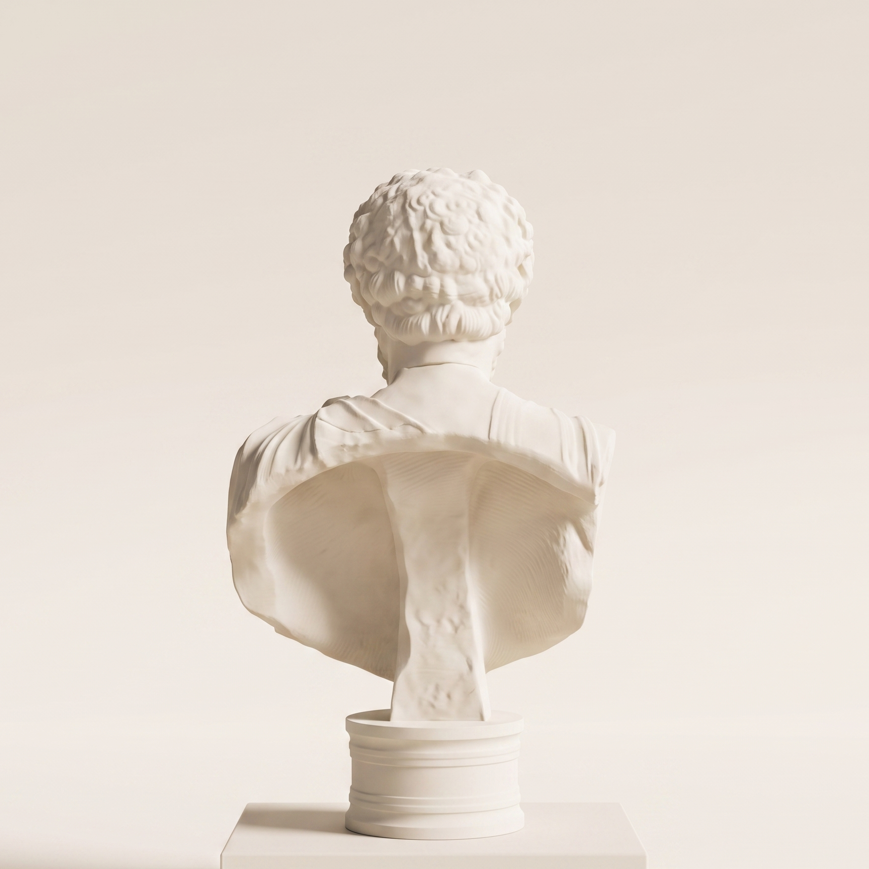 Busto Marco Aurelio - Emperador Romano en Detalle Escultórico