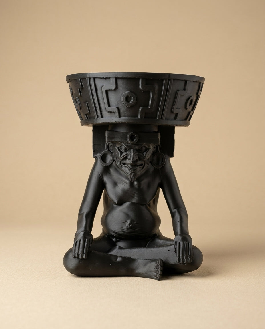 Huehuetéotl Portallaves – Dios Viejo del Fuego, Escultura Impresa en 3D